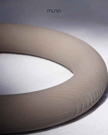 Bague Haltère Sculpturale - Milk tea